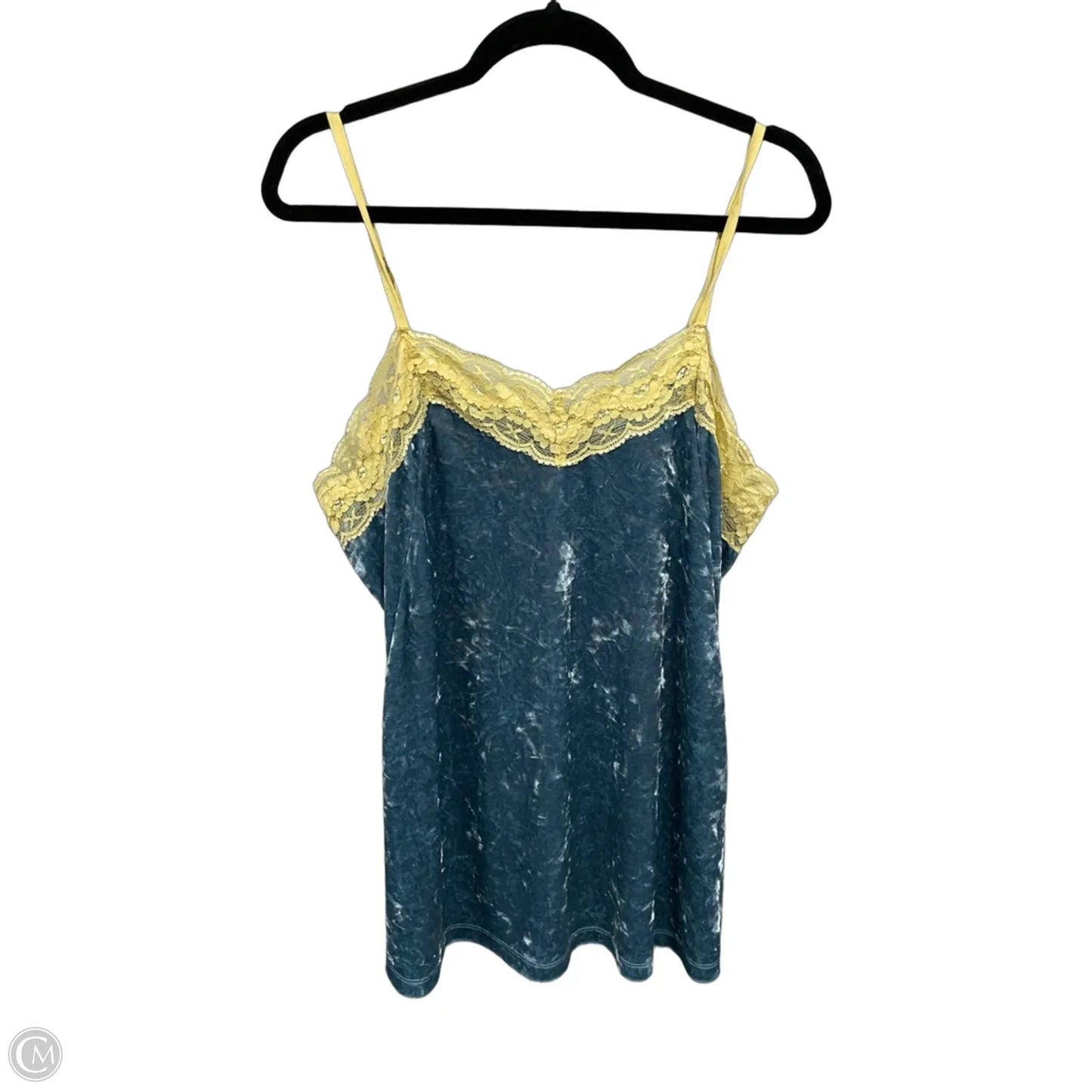 Top Sleeveless By Aratta Silent Journey In Teal, Size: Xl