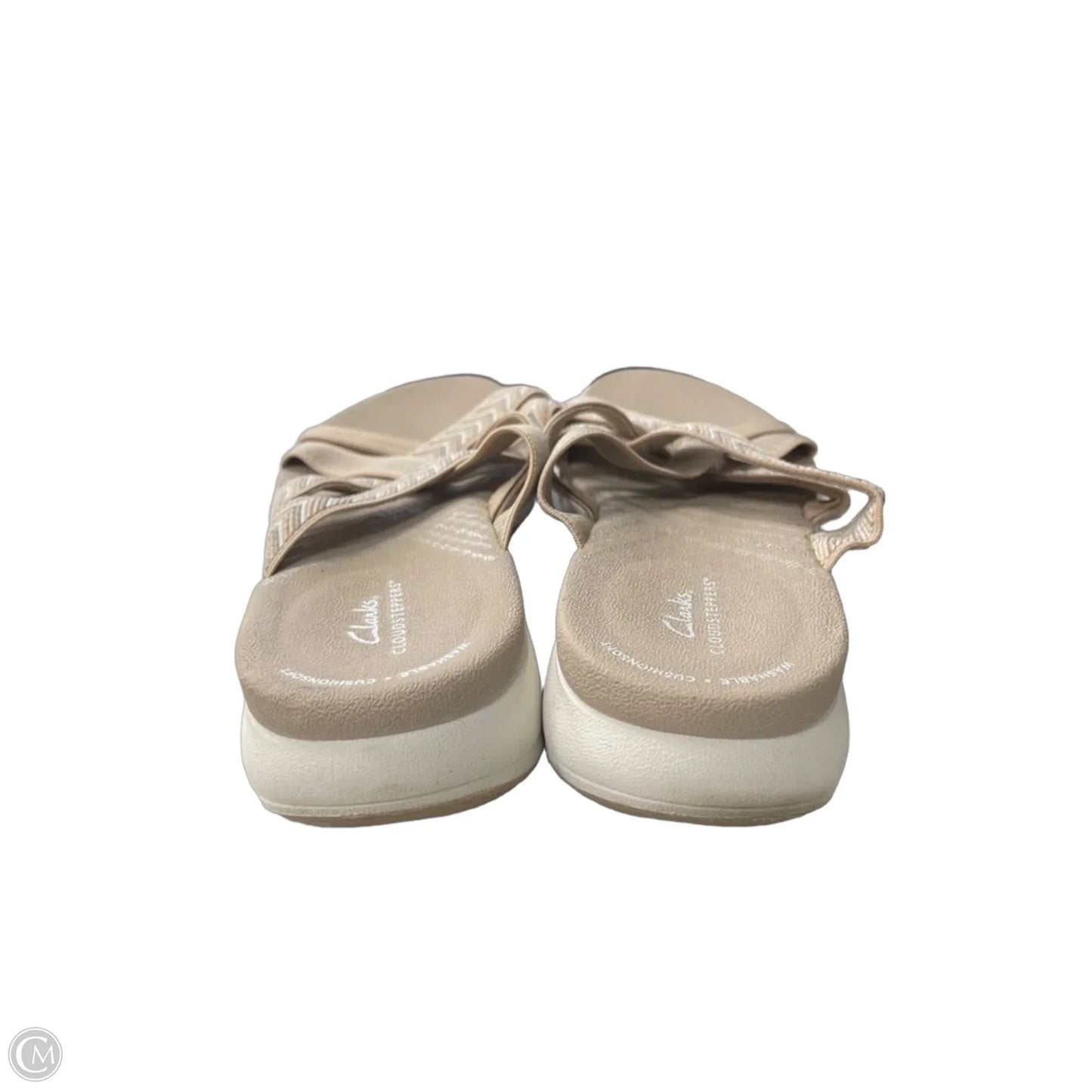 Sandals Heels Platform By Clarks In Taupe, Size: 9
