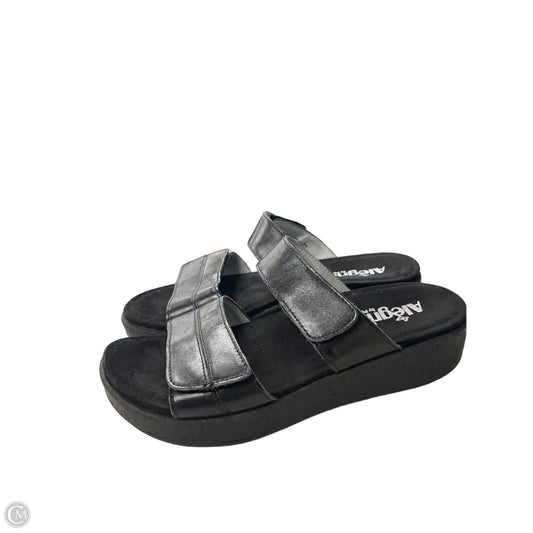Sandals Heels Platform By Alegria In Black, Size: 8.5