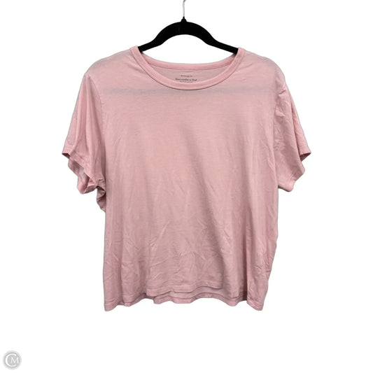 Top Short Sleeve Basic By Abercrombie And Fitch In Pink, Size: L