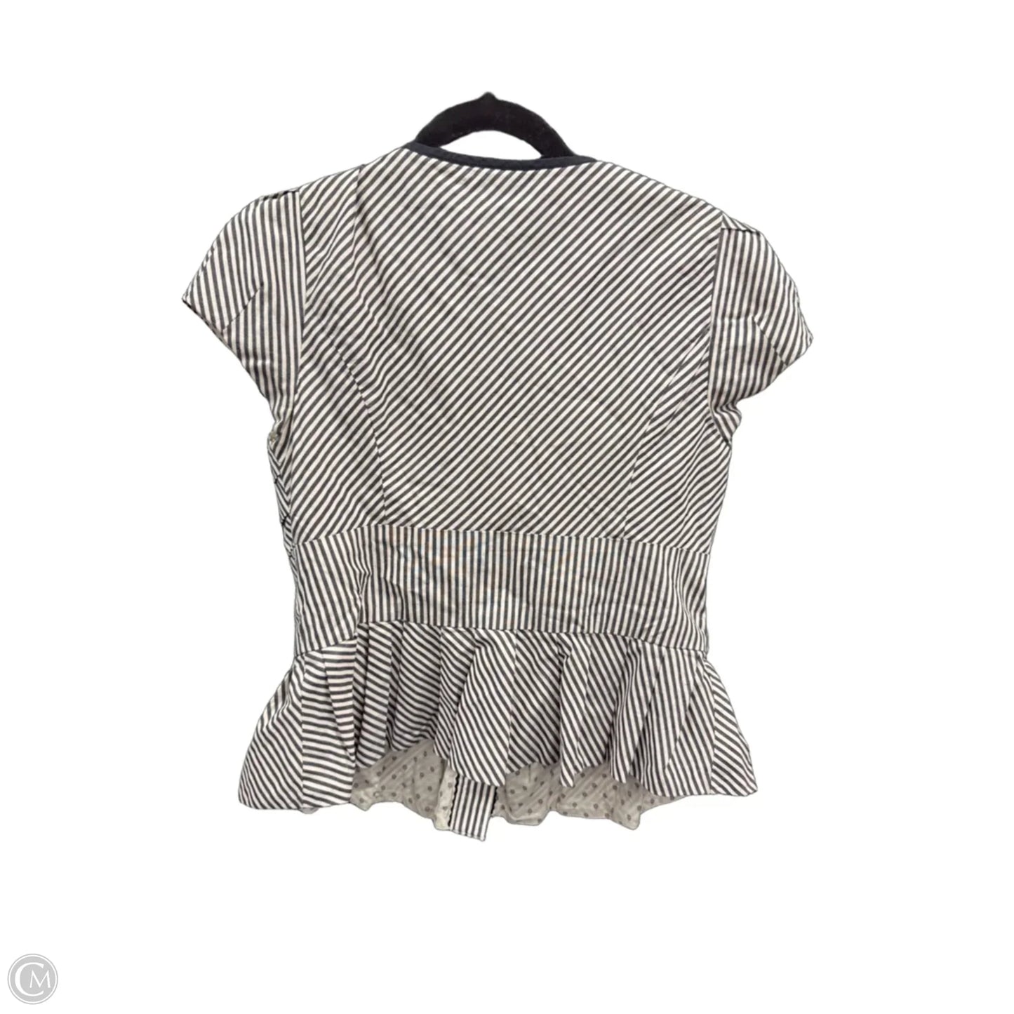Top Short Sleeve By Clothes Mentor In Black & Cream, Size: 12