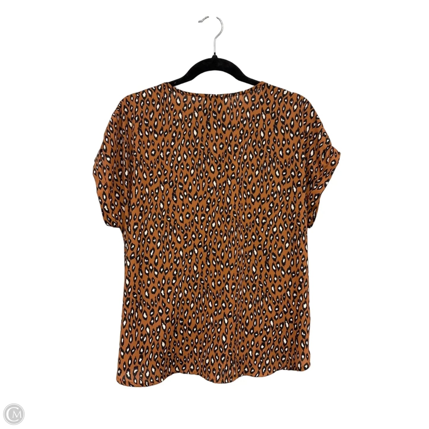 Top Short Sleeve By W5 In Animal Print, Size: L