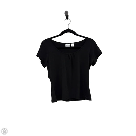 Top Short Sleeve By Kim Rogers In Black, Size: Xlp
