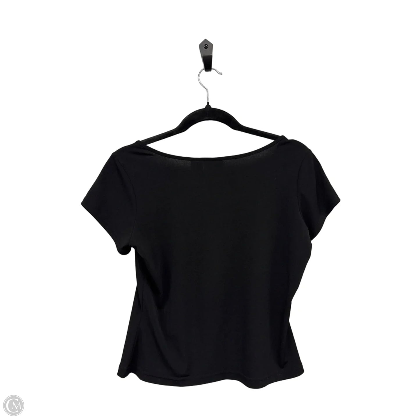 Top Short Sleeve By Kim Rogers In Black, Size: Xlp