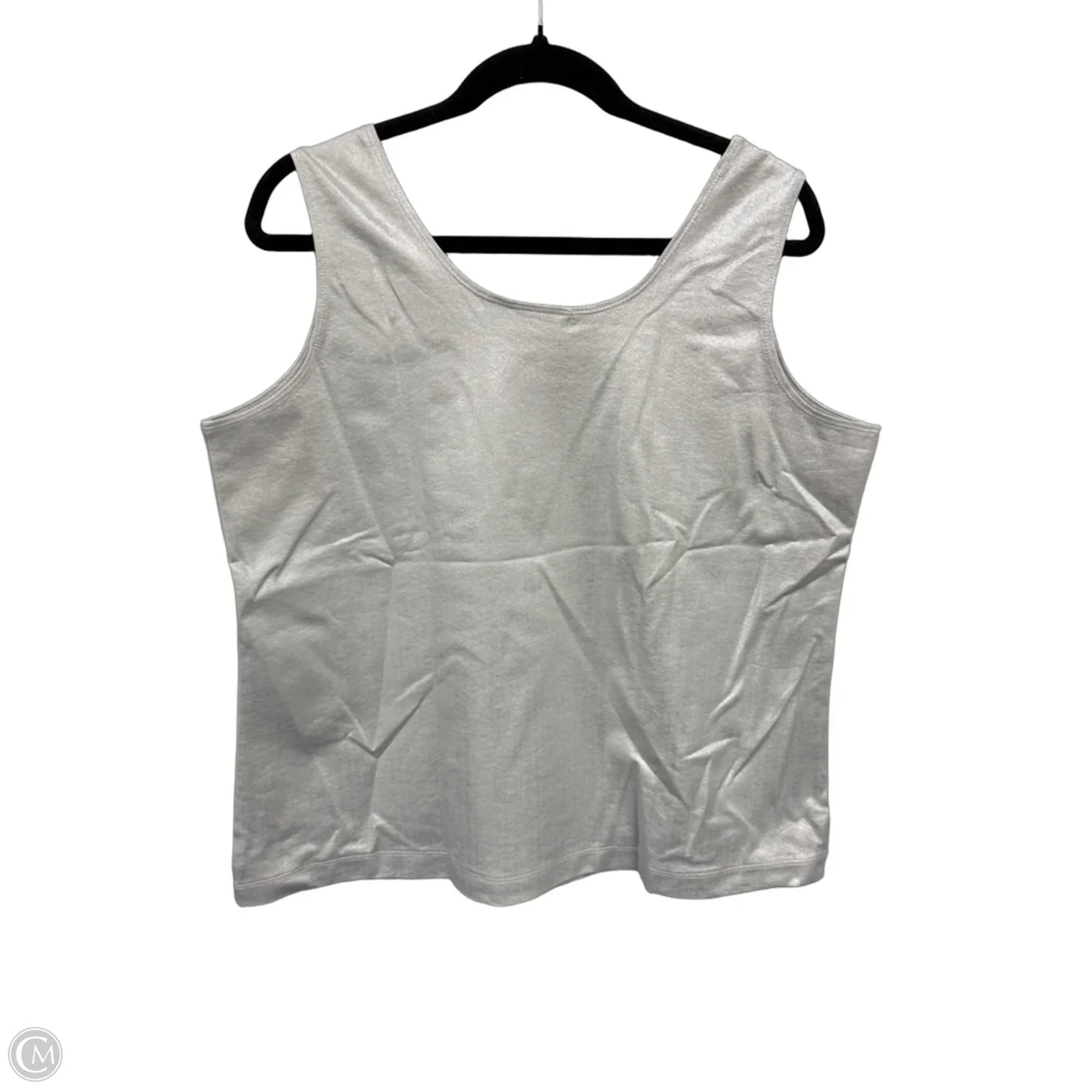 Top Sleeveless By Chicos In Silver, Size: Xl