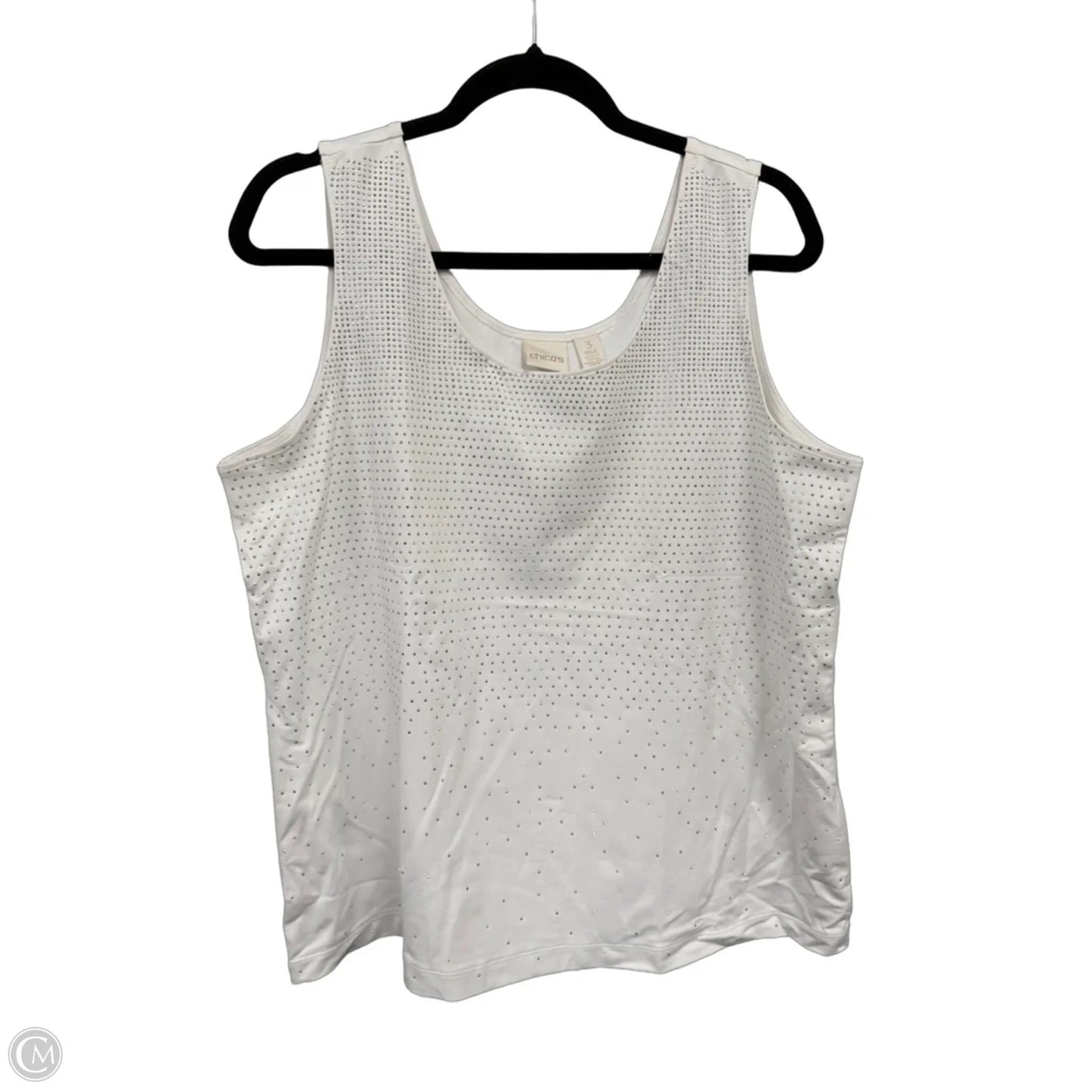 Top Sleeveless By Chicos In White, Size: Xl