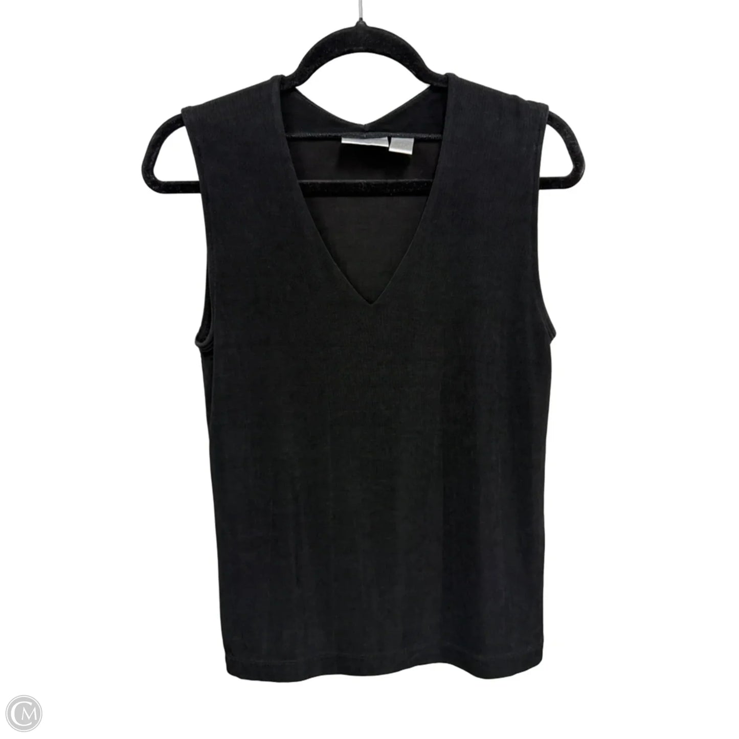 Top Sleeveless By Chicos In Black, Size: M