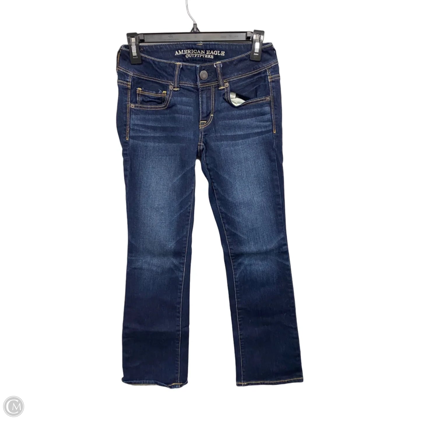 Jeans Flared By American Eagle In Blue Denim, Size: 4