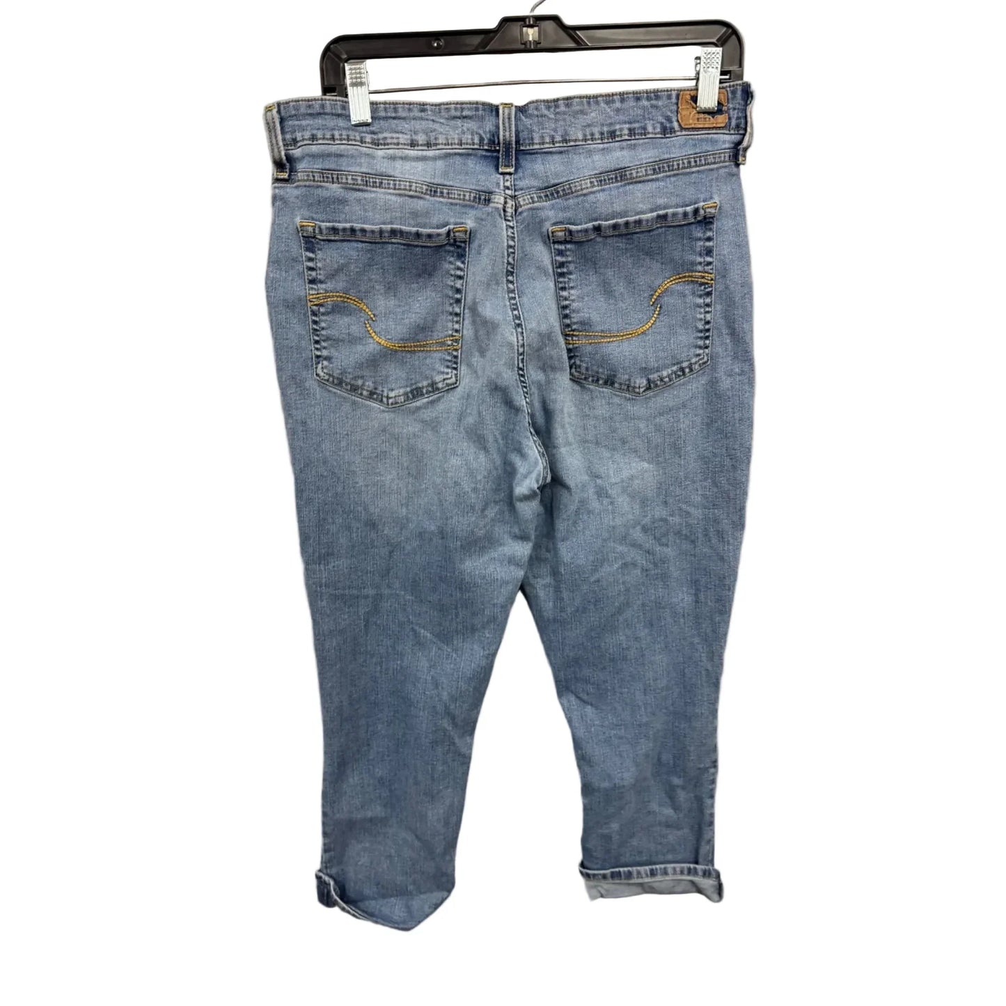Jeans Cropped By Levis In Blue Denim, Size: 16