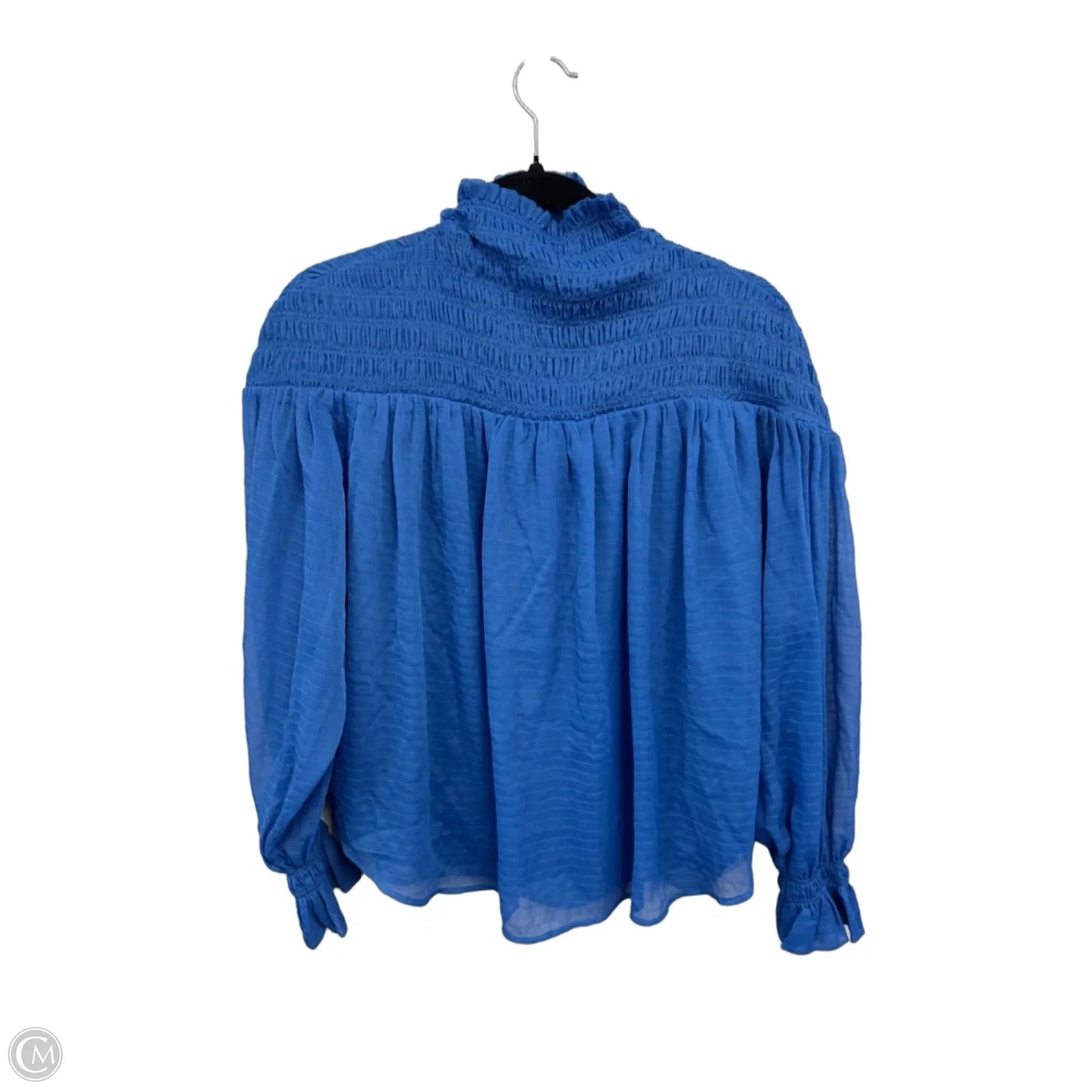 Top Long Sleeve By Ann Taylor In Blue, Size: Xs