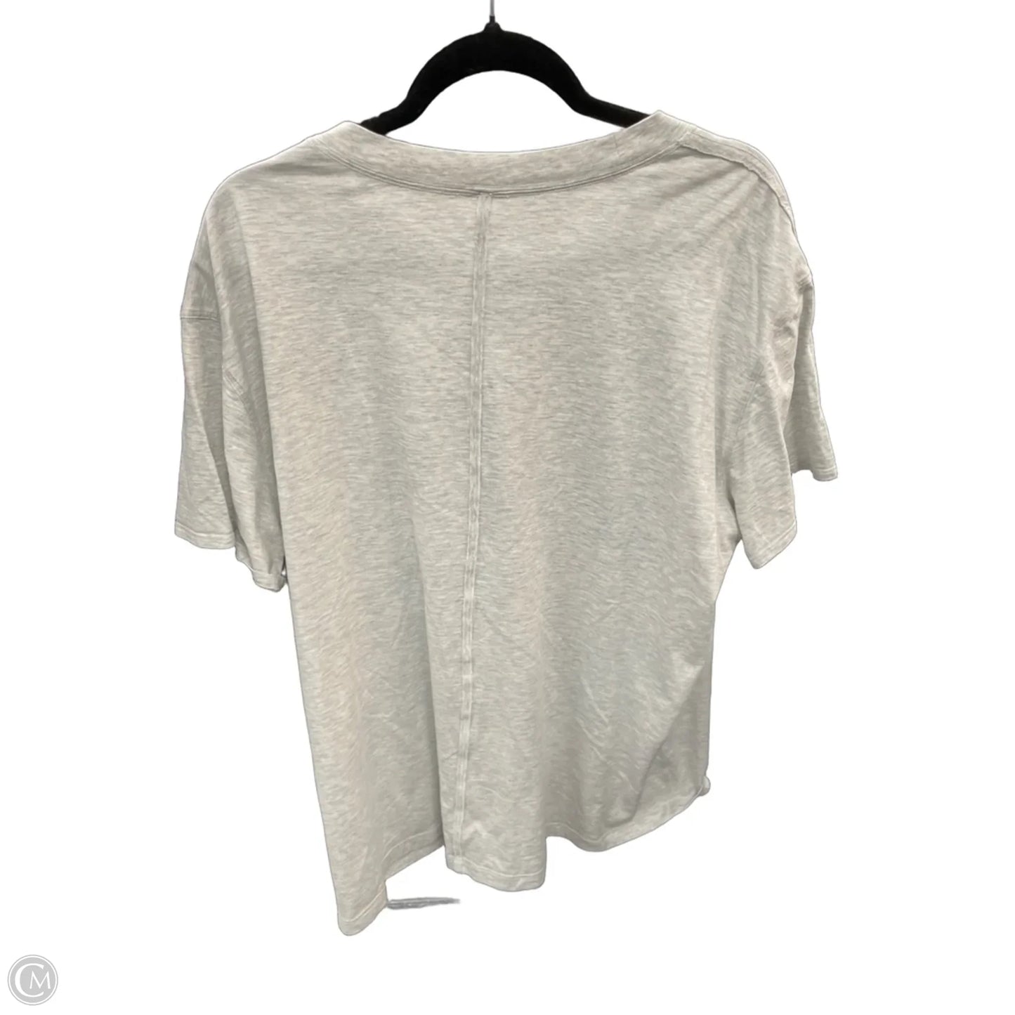 Athletic Top Short Sleeve By Lululemon In Grey, Size: Xxl