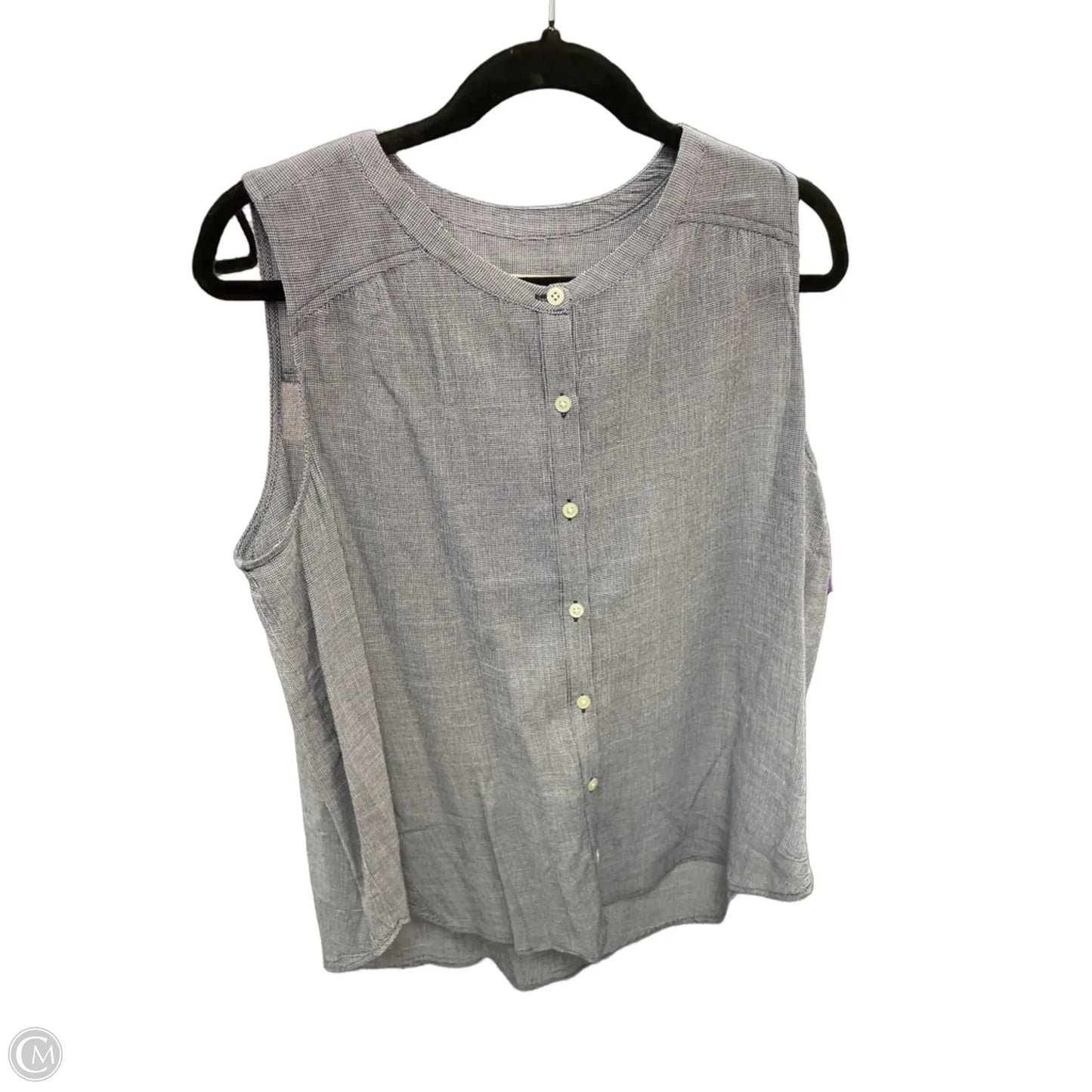 Top Sleeveless By Loft In Plaid Pattern, Size: M
