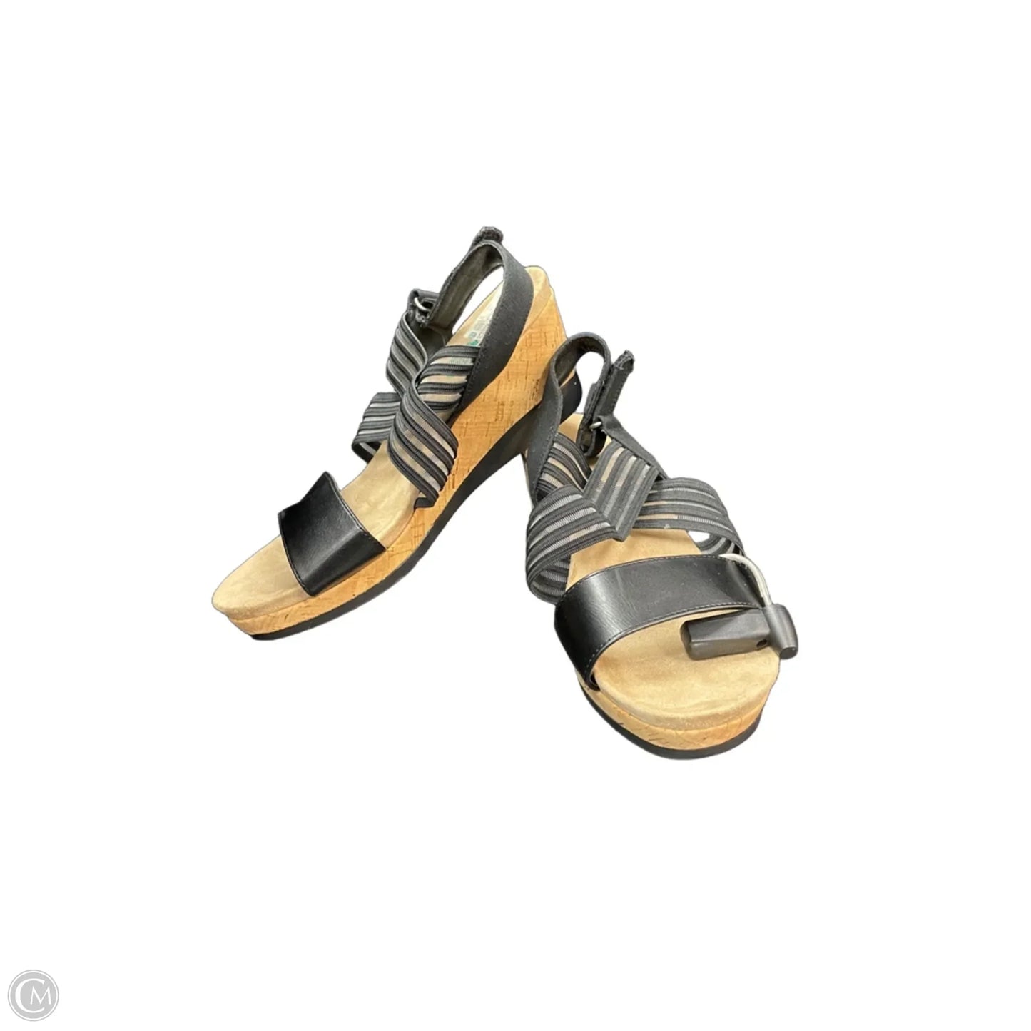 Sandals Heels Wedge By Bare Traps In Black, Size: 7.5