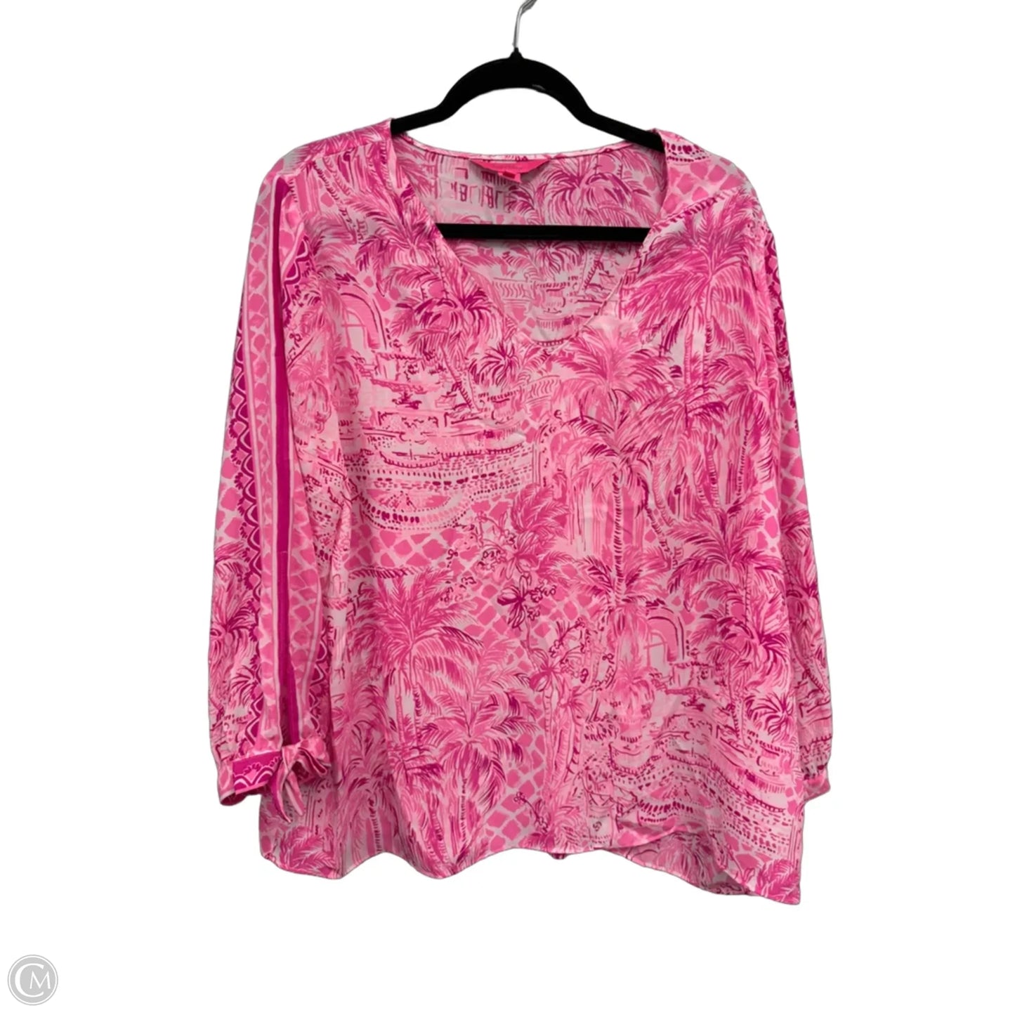 Top Long Sleeve Designer By Lilly Pulitzer In Pink, Size: Xl