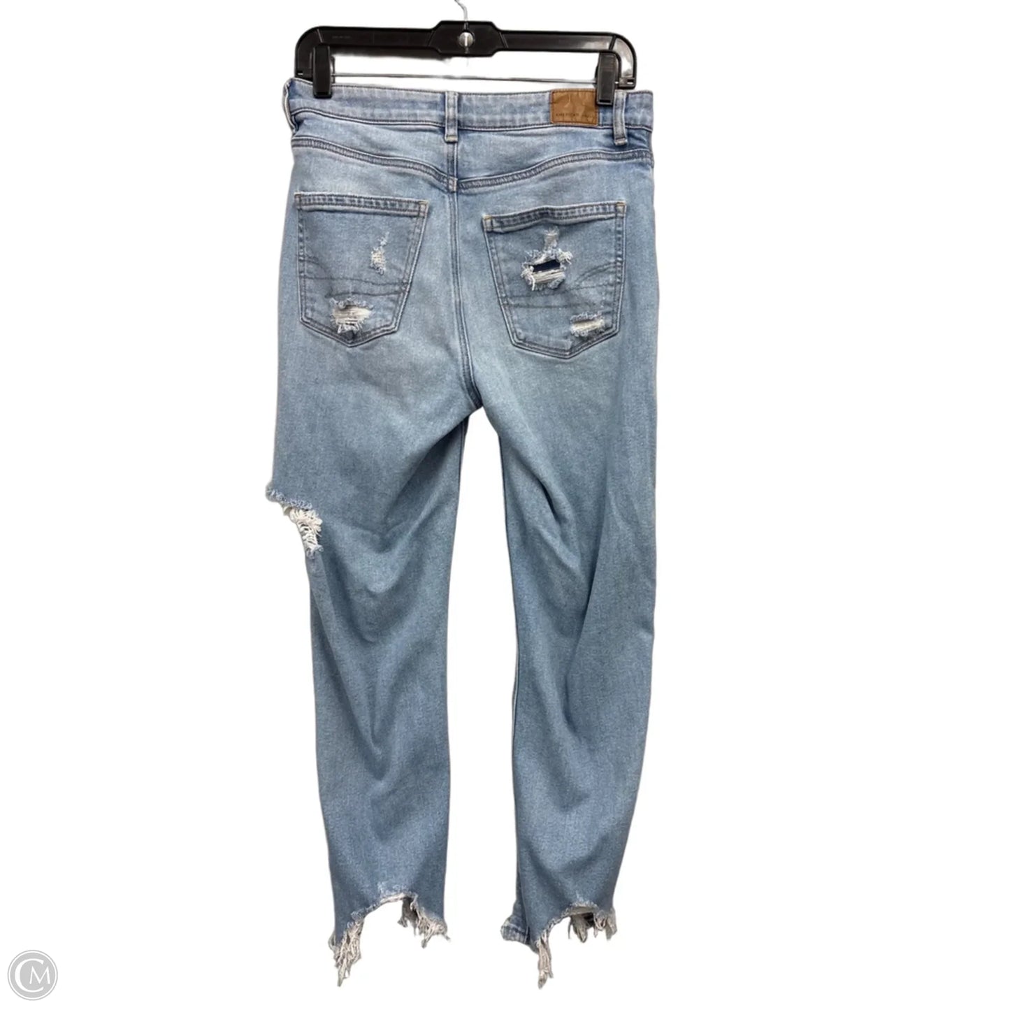Jeans Straight By American Eagle In Blue Denim, Size: 6