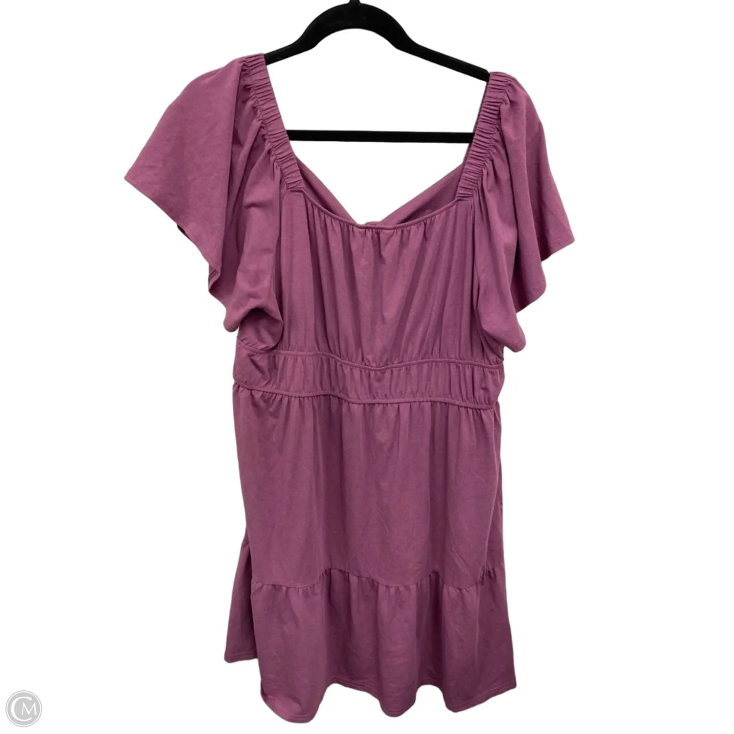 Dress Casual Short By Terra & Sky In Purple, Size: 0x