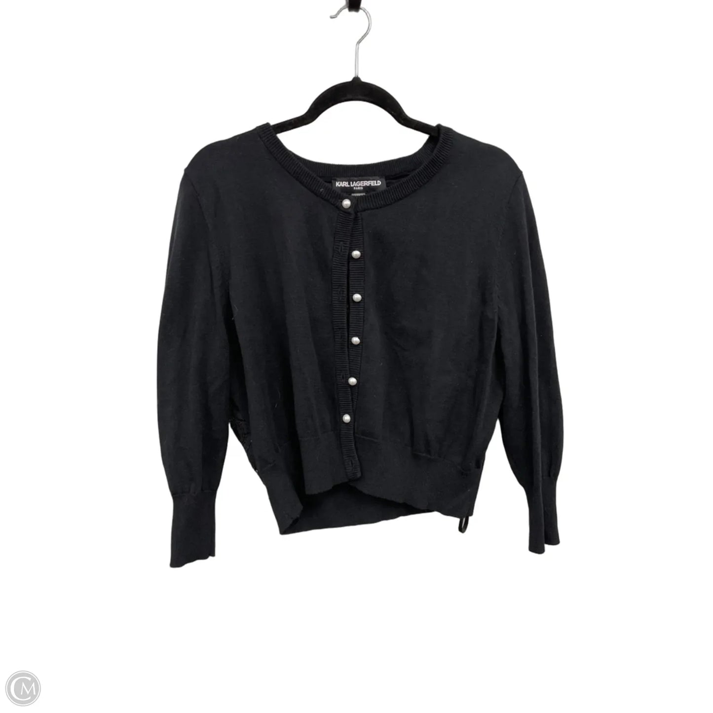 Sweater Designer By Karl Lagerfeld In Black & White, Size: Xl