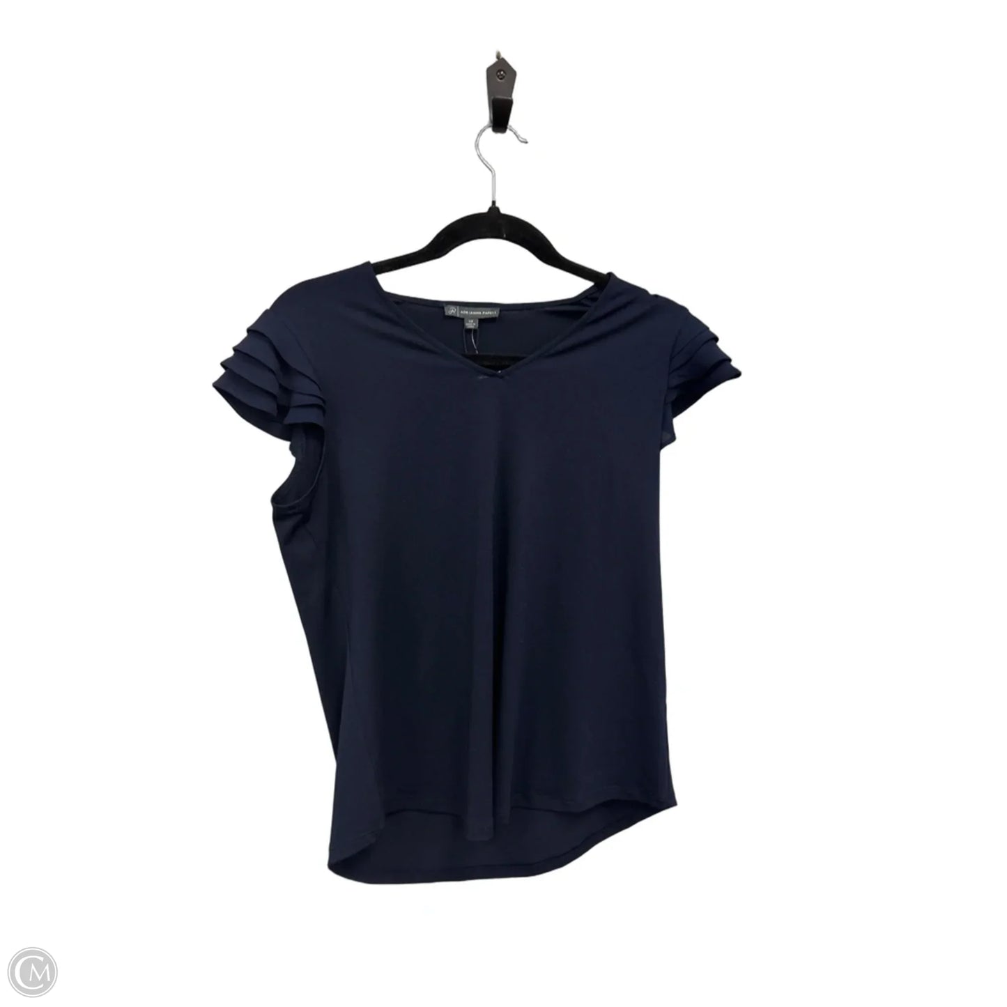 Top Short Sleeve By Adrianna Papell In Blue, Size: Xs