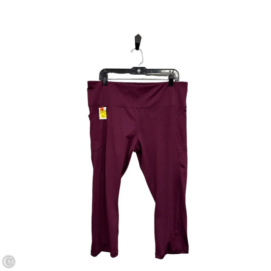 Athletic Leggings Capris By Avia In Purple, Size: Xxl