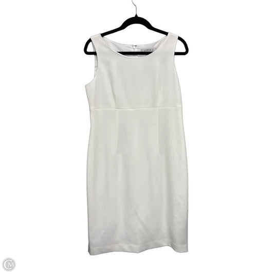 Dress Casual Midi By Kasper In Ivory, Size: 8