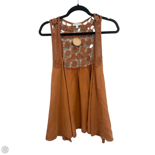 Top Sleeveless By Earthbound In Brown, Size: Xxl