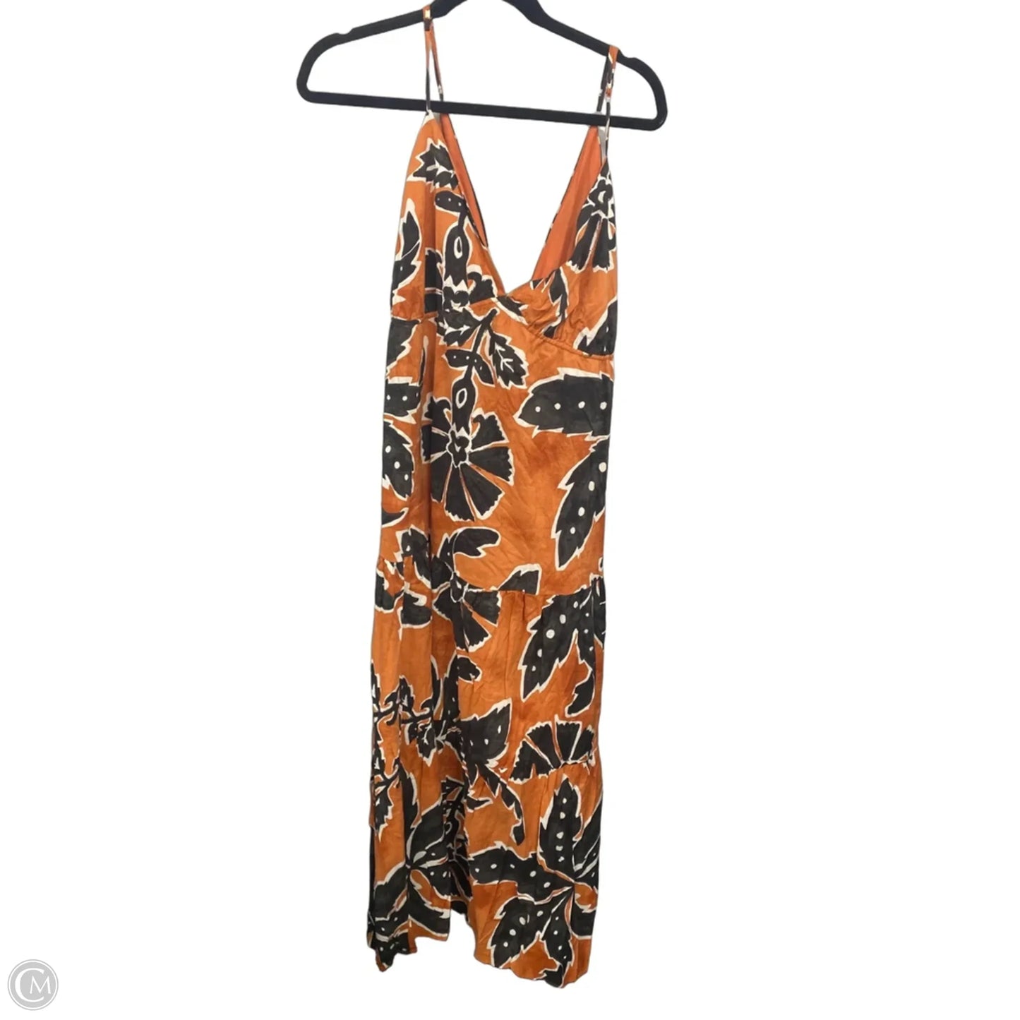 Dress Casual Maxi By H&m In Black & Orange, Size: Xxl