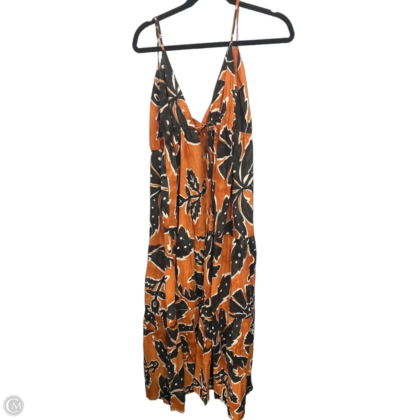 Dress Casual Maxi By H&m In Black & Orange, Size: Xxl