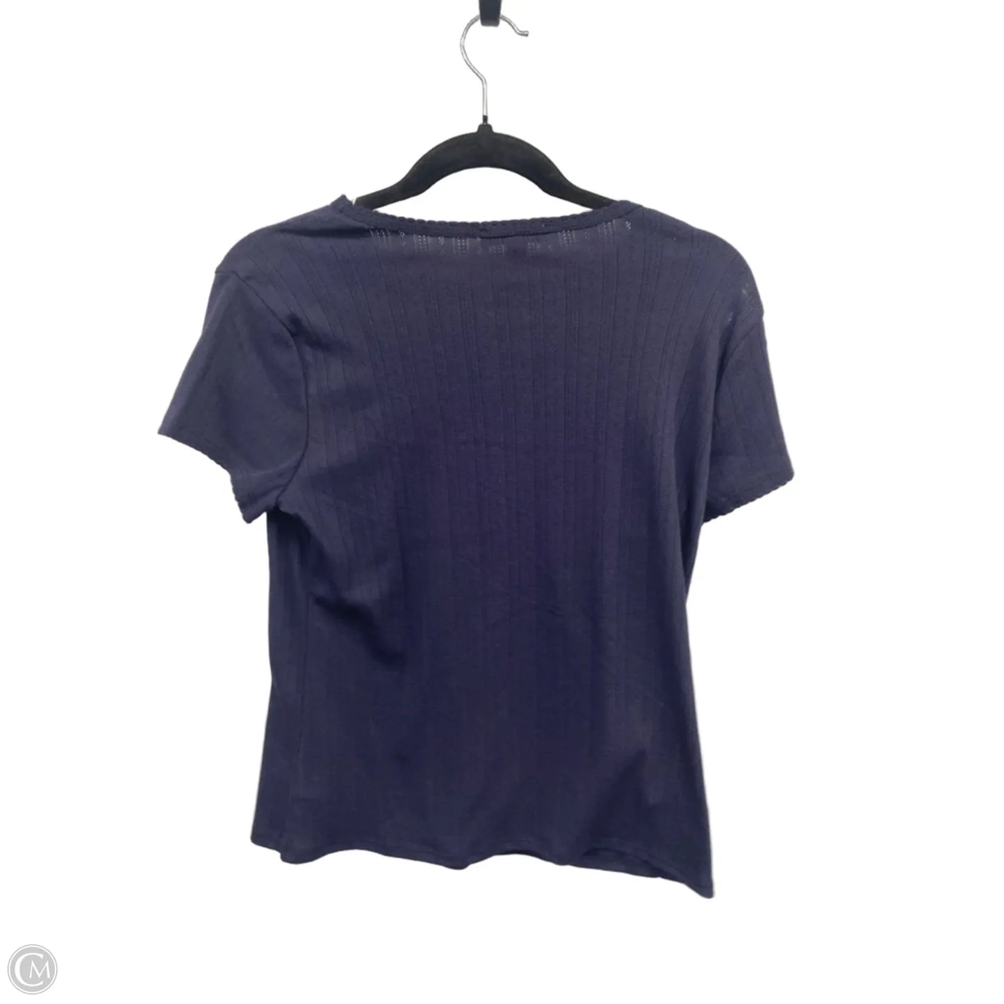 Top Short Sleeve By Free Assembly In Blue, Size: Xl