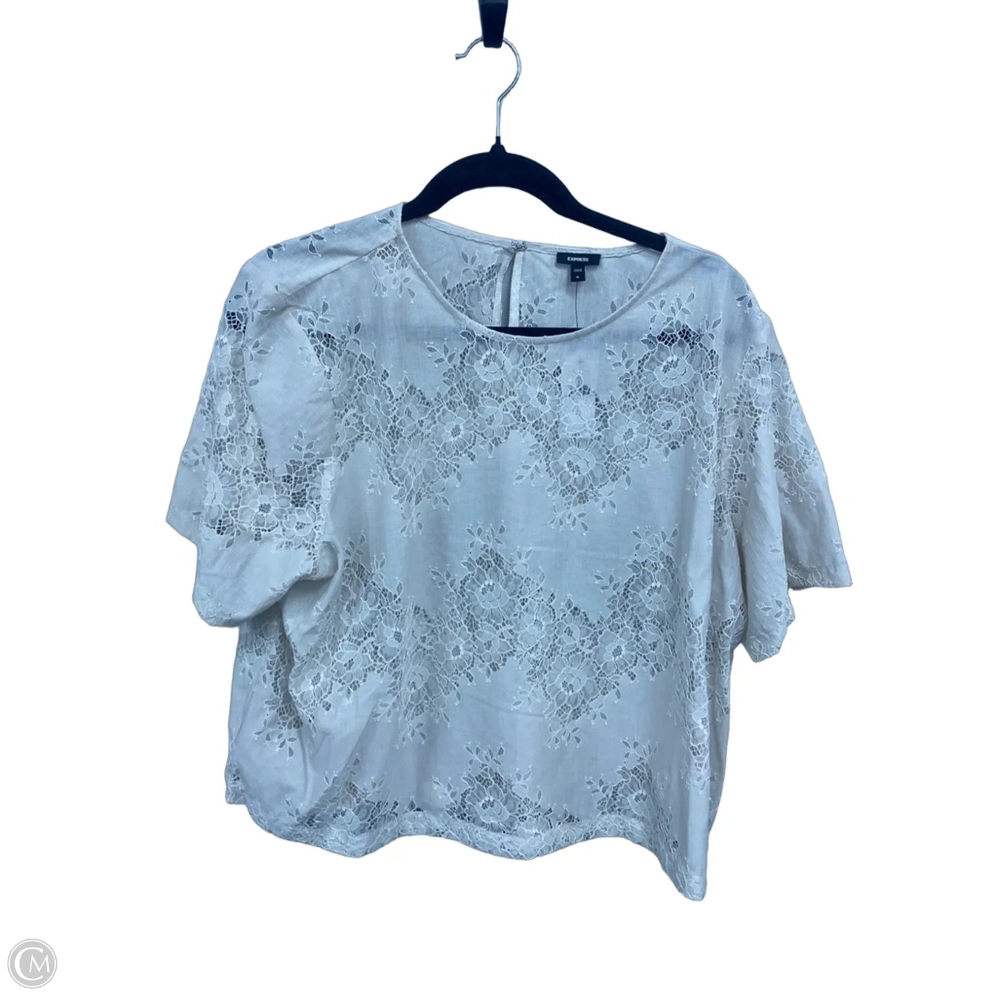 Top Short Sleeve By Express In Beige, Size: Xl