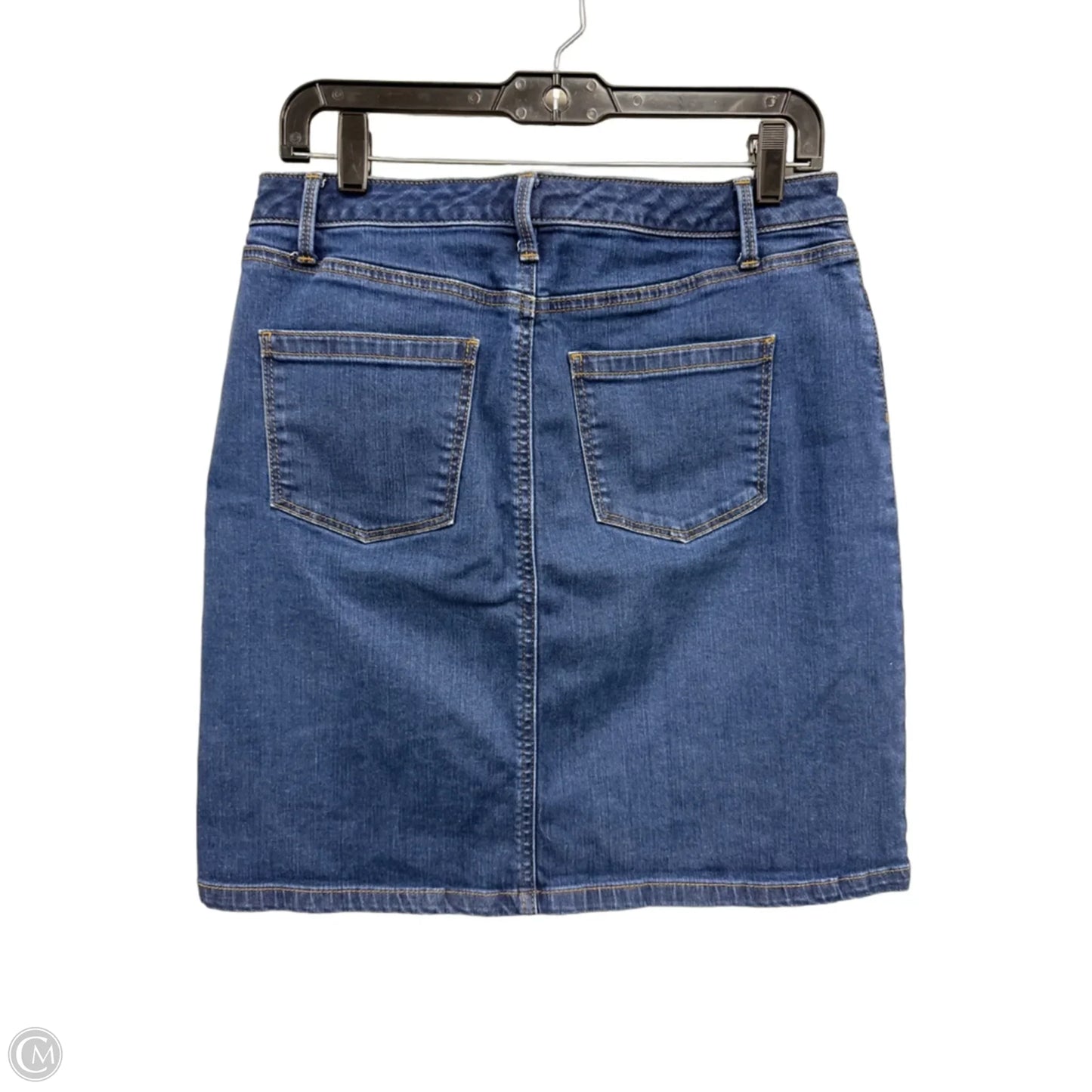 Skirt Midi By Talbots In Blue Denim, Size: 6