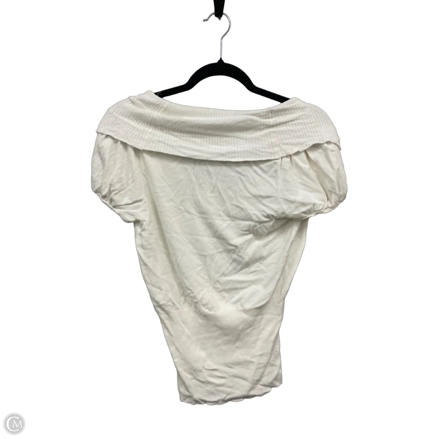 Top Short Sleeve By Express In Cream, Size: S