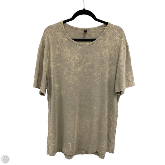 Athletic Top Short Sleeve By Lululemon In Green, Size: Xl
