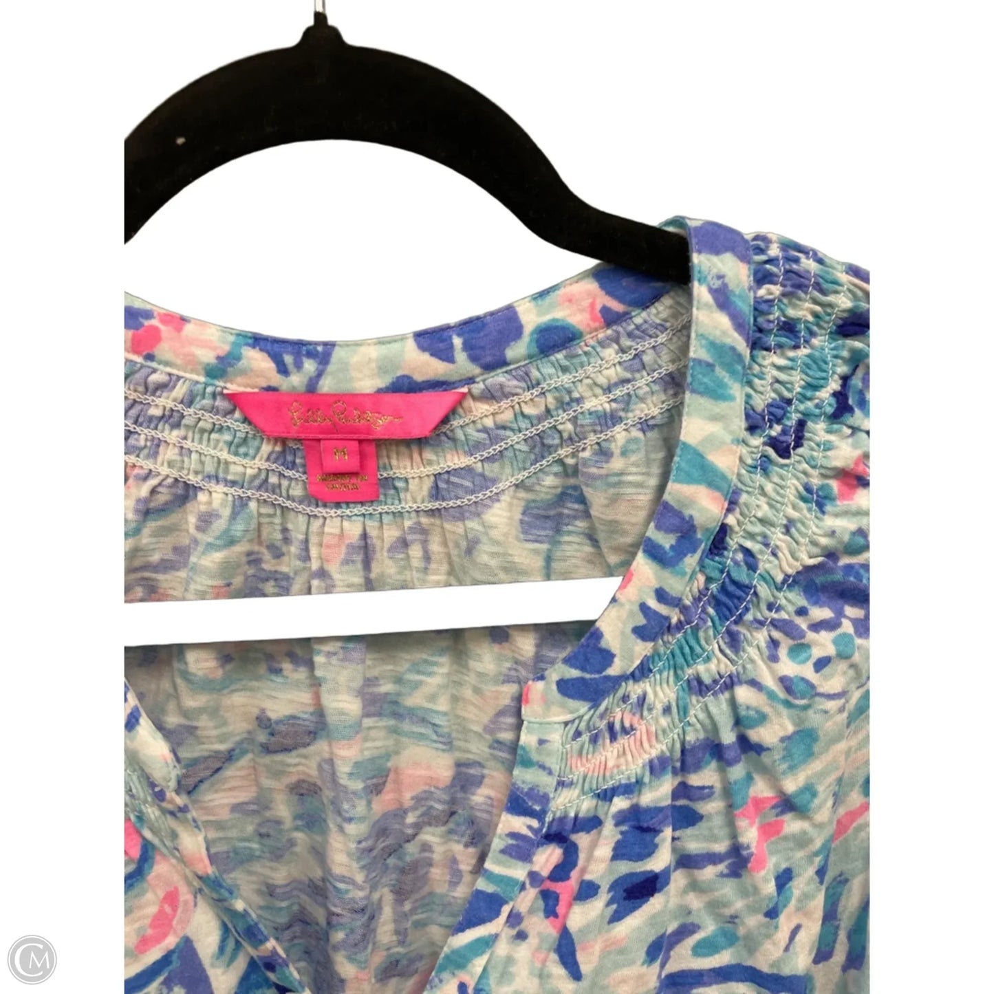 Top Sleeveless Designer By Lilly Pulitzer In Blue & Purple, Size: M