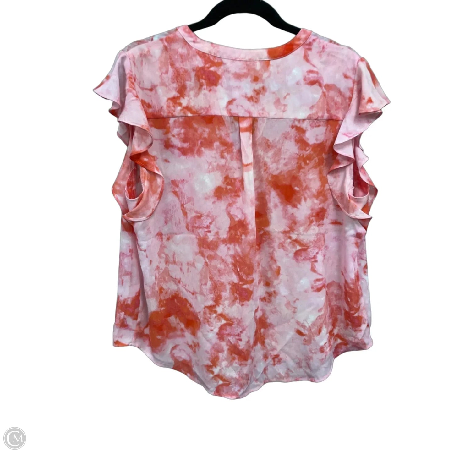 Top Short Sleeve By Calvin Klein In Pink, Size: L