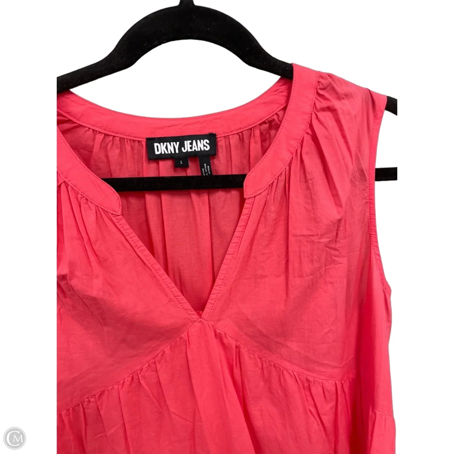 Dress Casual Short By Dkny In Pink, Size: L