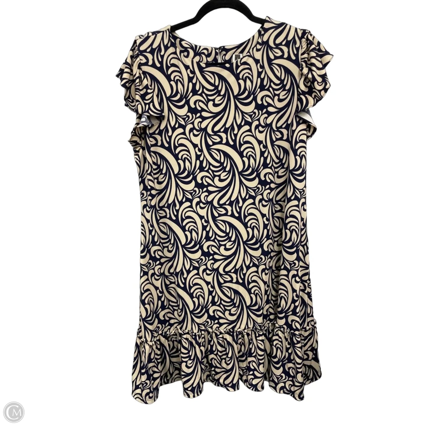 Dress Casual Short By Julian Taylor In Blue & Tan, Size: Xl