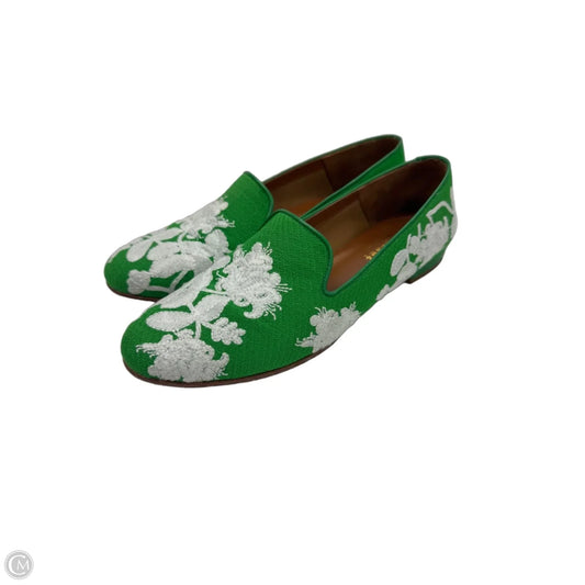 Shoes Flats By Clothes Mentor In Green & White, Size: 8.5