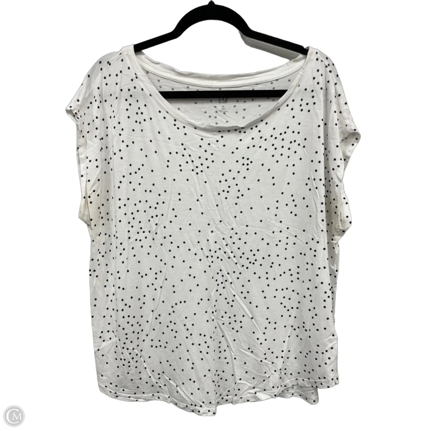 Top Short Sleeve By Gap In White, Size: Xl
