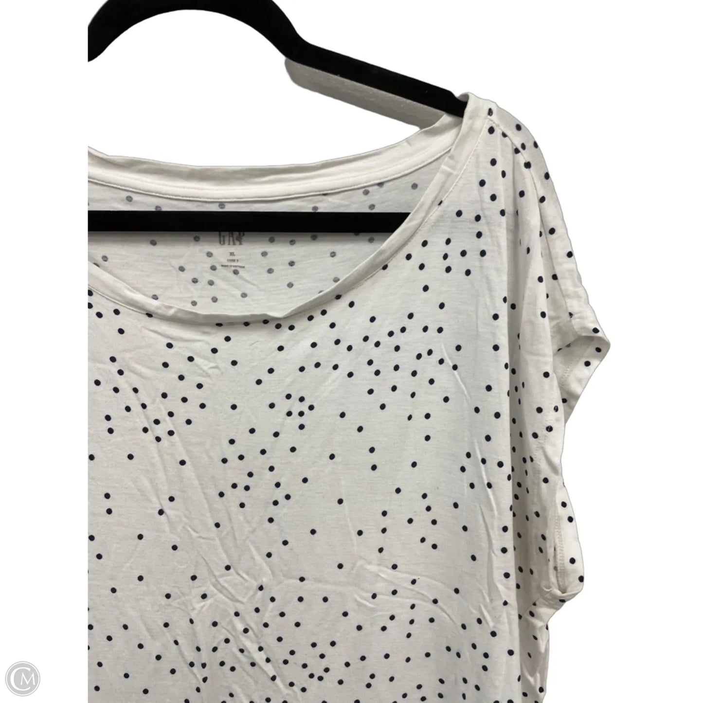 Top Short Sleeve By Gap In White, Size: Xl
