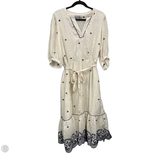 Dress Casual Maxi By Figuero & Flower In Blue & Cream, Size: Xl