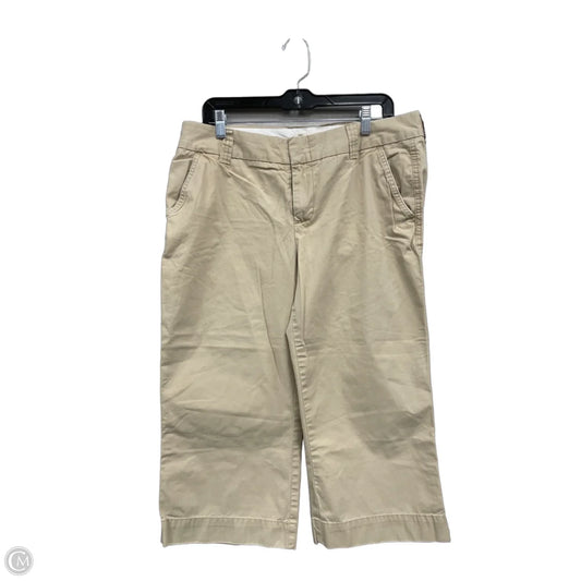 Pants Cropped By Clothes Mentor In Tan, Size: 14