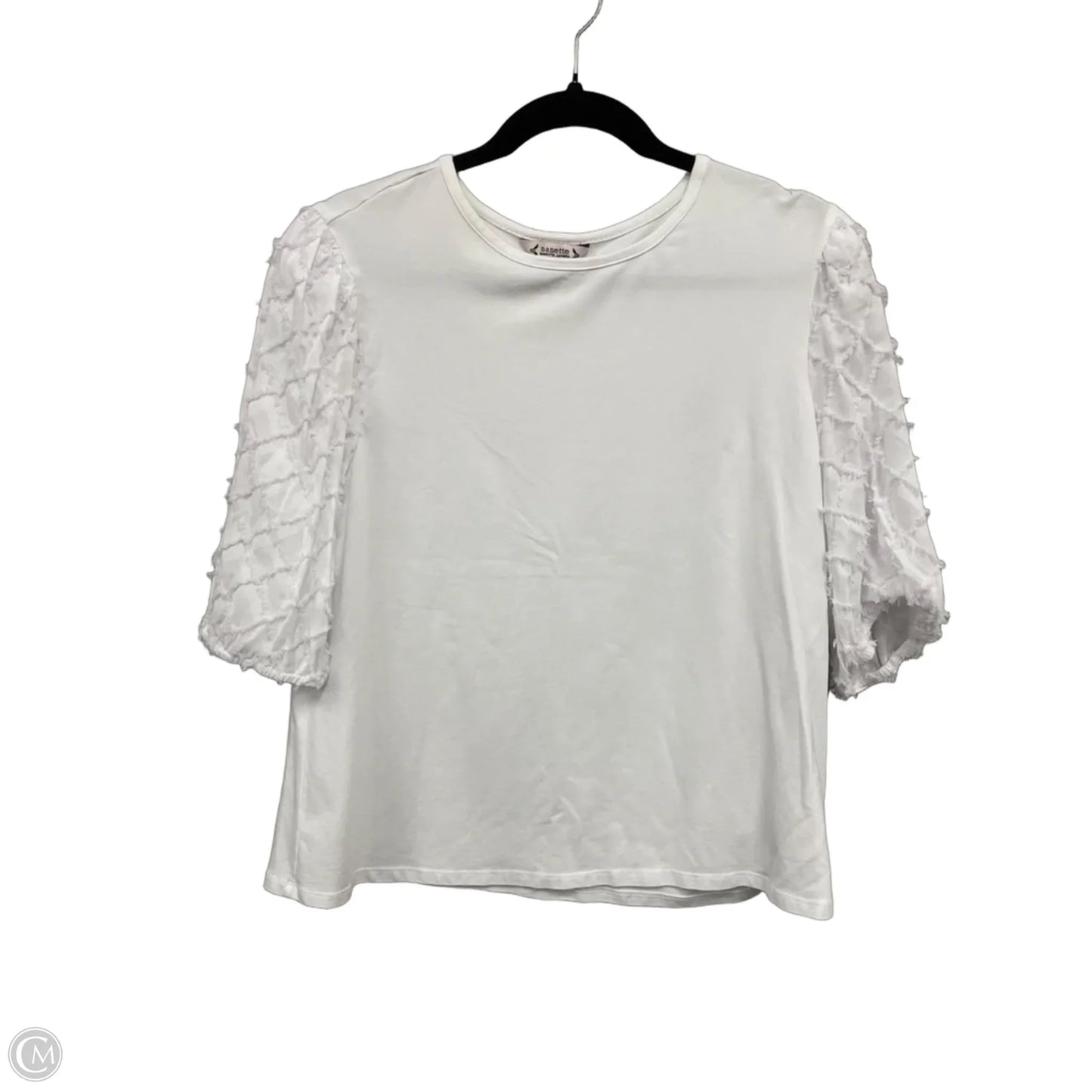 Top Short Sleeve By Nanette By Nanette Lepore In White, Size: Xl