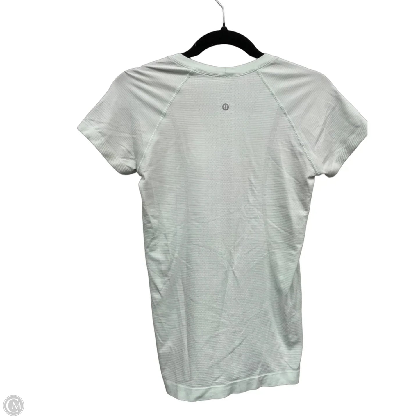 Athletic Top Short Sleeve By Lululemon In Green, Size: 6