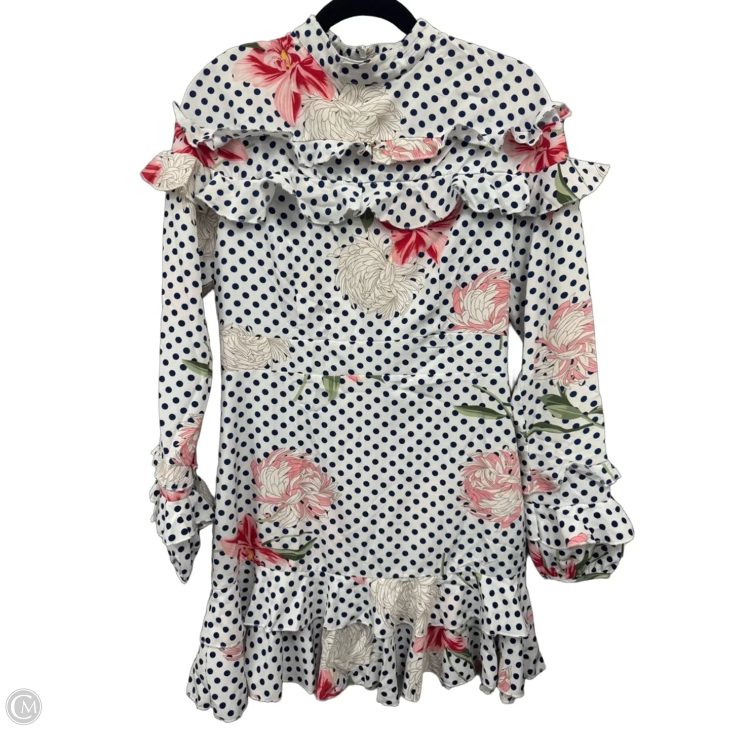 Dress Casual Short By Boohoo Boutique In Pink & White, Size: 8
