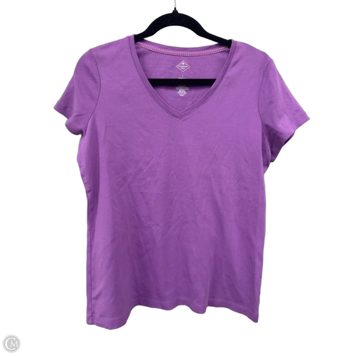 Top Short Sleeve By St Johns Bay In Purple, Size: L