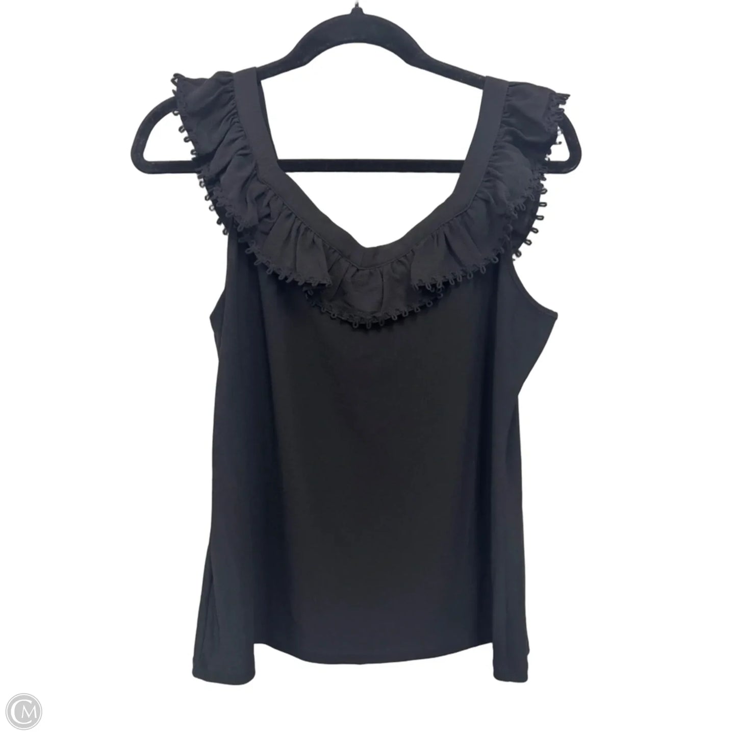 Top Sleeveless By Cece In Black, Size: M