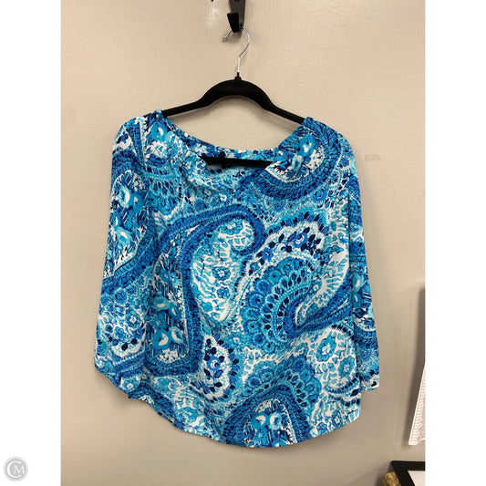 Top 3/4 Sleeve By Talbots In Blue, Size: M