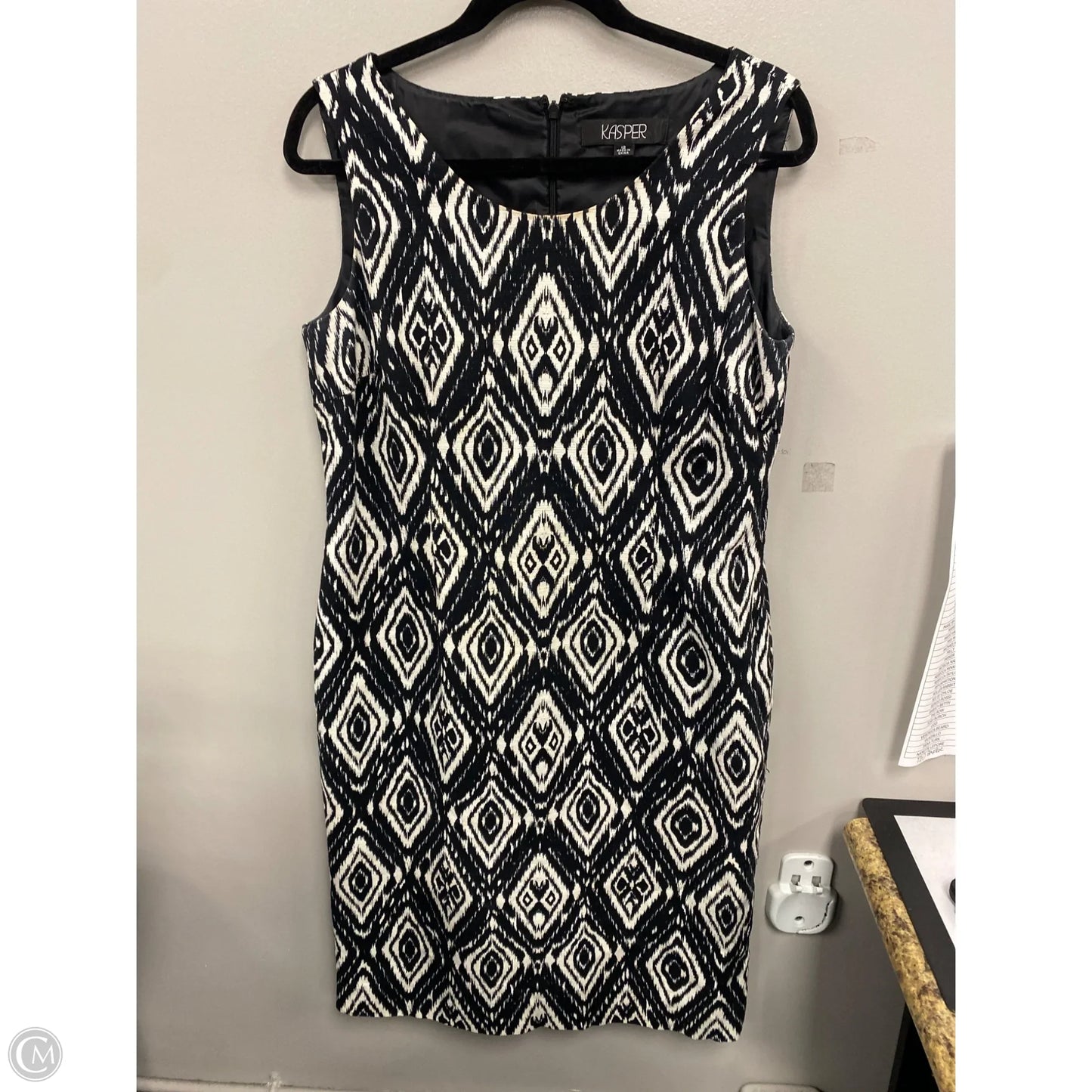 Dress Set 2pc By Kasper In Black & White, Size: 12