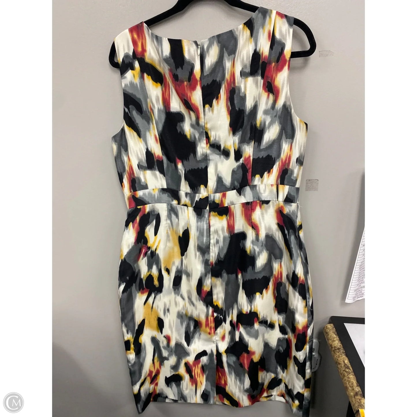 Dress Casual Midi By Clothes Mentor In Black & Cream, Size: 12