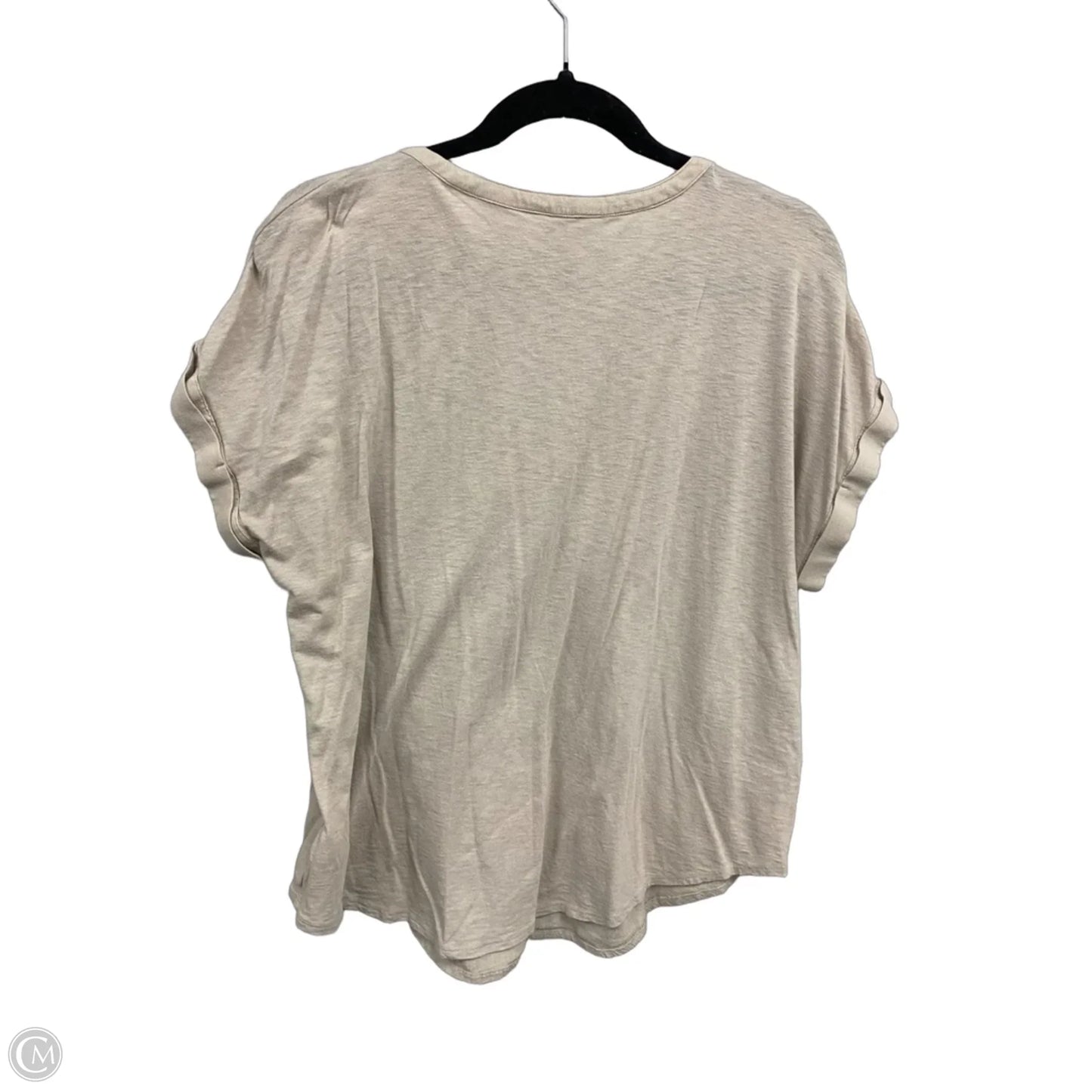Top Short Sleeve By Lucky Brand In Beige, Size: L
